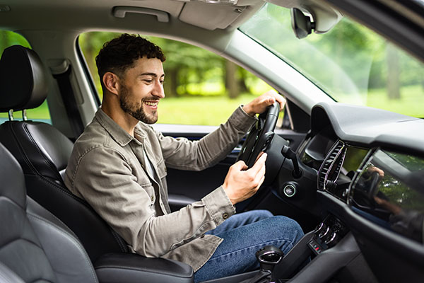 Driver on his phone