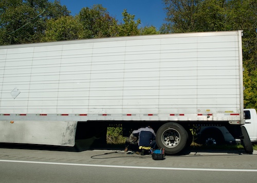 Truck Pulled Over on Highway - Common Trucking Violations