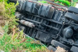 Rolled Over Truck
