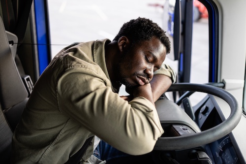 Tired Truck Driver