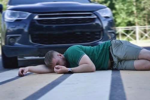 An injured man hit by a car needs a Decatur pedestrian accident lawyer.