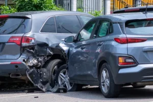 Damaged vehicles after a multi-car collision require a rideshare accident lawyer for liability claims and compensation.